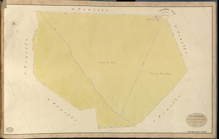 Baux-Sainte-Croix (Les). Section A _ de la Loge de la Patte d'Oie _ 16e de 19 Feuilles