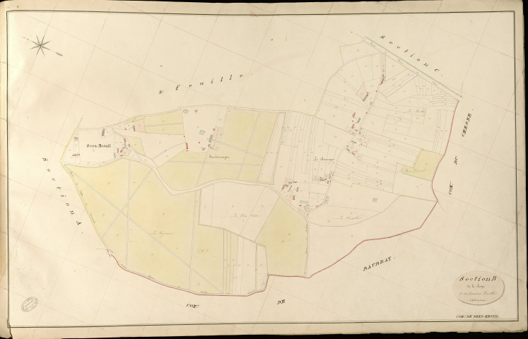 Seez-Mesnil. Section B _ de la Laye _ 3e et dernière Feuille
