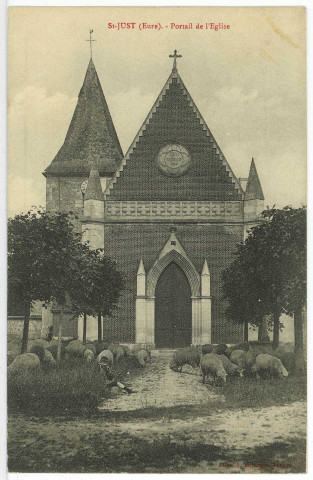Saint-Just. Portail de l'Eglise.