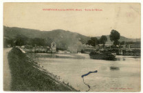 Amfreville-sous-les-Monts. Sortie de l'écluse.