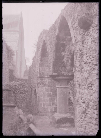 Ruines et vestiges des salles du logis seigneurial de Fougères (Ille-et-Vilaine).