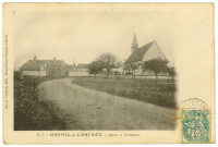 Mesnil-sur-l'Estrée (Le). Eglise et Presbytère.