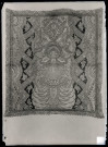 Pièces d'étoffe brodée de l'église de Feuguerolles (Eure).