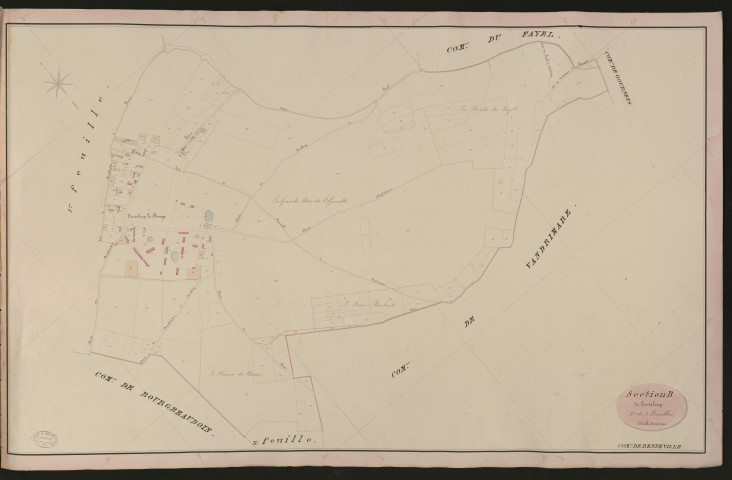 Renneville. Section B _ de Canteloup _ 2e de 3 Feuilles