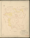 Calleville. Tableau d'assemblage du Plan Parcellaire de la Commune de Calleville. _ Canton de Brionne - Bernay - Eure. _ Terminé sur le terrain en 1827, sous l'administration de M. Le Vicomte Raymond Delaitre, Préfet - M. Jouen, Maire et sous la direction de M. Hurtelle, Directeur des Contributions directes. _ M. Hautier, Géomètre en Chef. _ Par M. Lefebvre, Géomètre de 1re classe