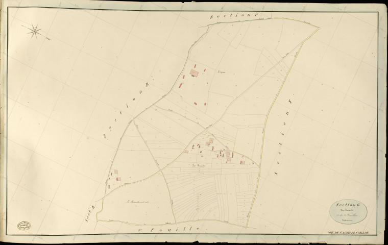 Saint-Aubin-de-Scellon. Section G _ des Renards _ 1re de 2 Feuilles