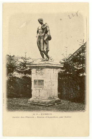 Evreux-Ville. Jardin des Plantes - Statue d'Apollon, par Keller.