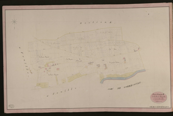 Sainte-Geneviève-lès-Gasny. Section B _ de la haute Roquette _ 3e de 5 Feuilles