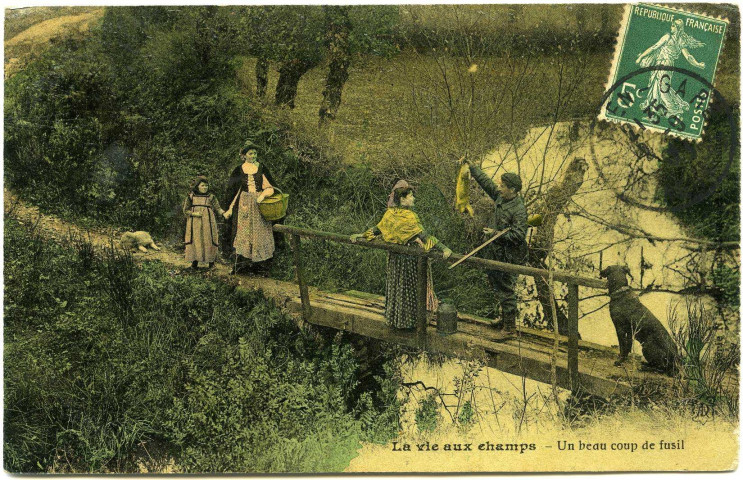 Divers. La vie aux champs. - Un beau coup de fusil.