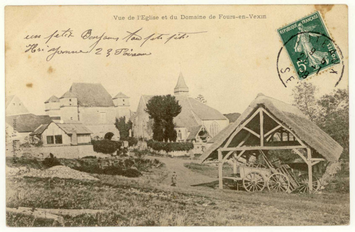 Fours-en-Vexin. Vue de l'Eglise et du Domaine de Fours-en-Vexin.