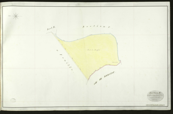 Appeville-dit-Annebaut. Section D _ du Moulin Becquerel et de la Forêt _ 1re de 4 Feuilles