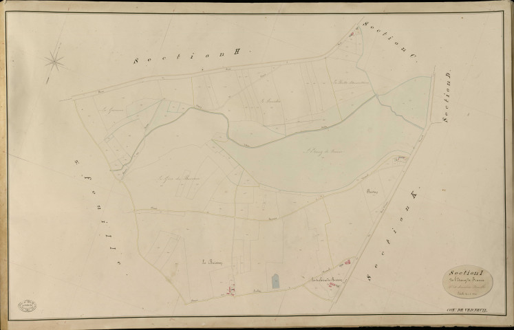 Verneuil-sur-Avre. Section I _ de l'Etang de France _ 4e et dernière Feuille
