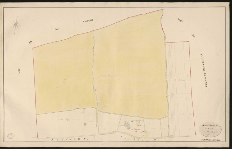 Bosc-Roger-en-Roumois (Le). Section A _ des Nouettes _ Feuille Unique