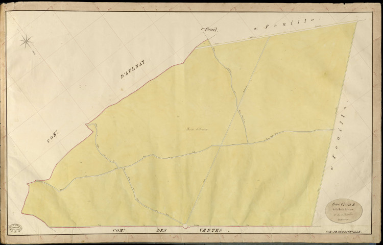 Bérengeville-la-Rivière. Section A _ de la Forêt d'Evreux _ 3e de 4 Feuilles