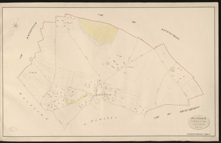 Bosc-Benard-Crescy. Section A _ de Bosbenard-Cresey _ 1re de 2 Feuilles