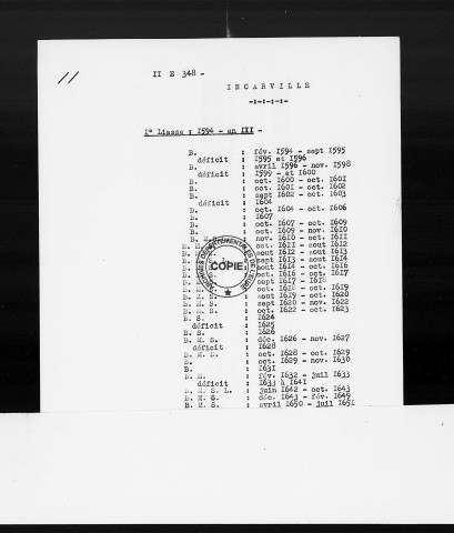 BMS (1594-1744)
