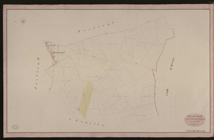 Heubécourt. Section A _ du Bois de Rouvray et de Coupigny _ 1re de 2 Feuilles