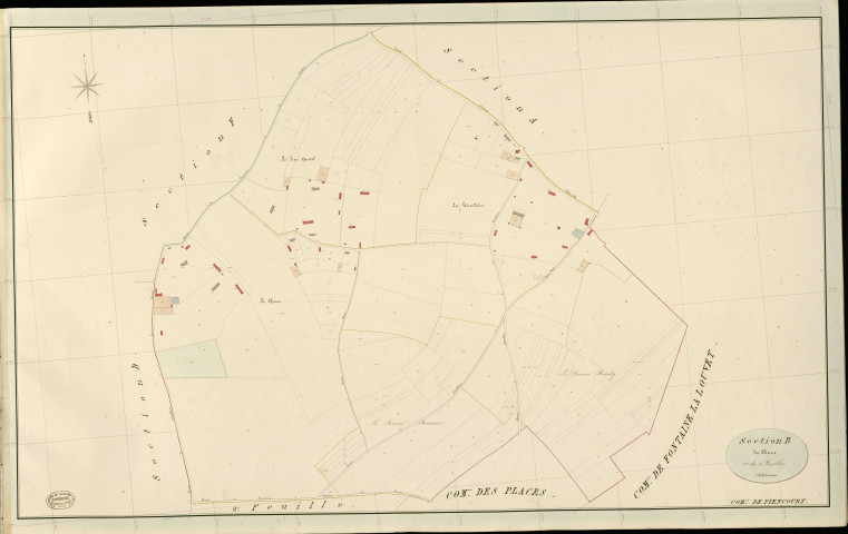 Piencourt. Section B _ du Chesne _ 1re de 2 Feuilles
