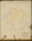 Vacherie (La). Tableau d'assemblage _ du Plan Parcellaire de la Commune de La Vacherie _ Canton de Louviers - Louviers - Eure. _ Terminé sur le Terrain en 1823, sous l'administration de M. Le Vicomte Raymond Delaitre, Préfet _ M. Dubosc, Maire _ et sous la Direction de M. Boullenger, Directeur des Contributions directes _ M. Hautier, Géomètre en Chef. _ Par M. Thorel, Géomètre de 1re classe.