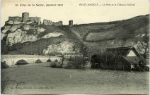 Andelys (Les). Crue de la Seine, Janvier 1910 - Petit Andely Le Pont et Château Gaillard.