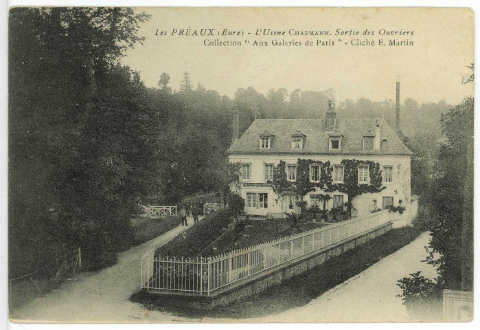 Préaux (Les). L'Usine Chapmann. Sortie des Ouvriers.