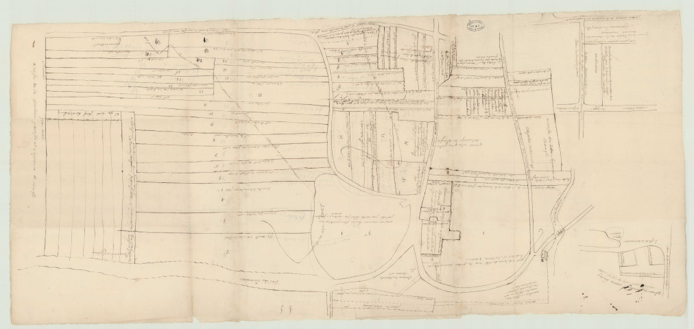 Neaufles-Auvergny - 1- "Neaufle. Vicomté de Breteuil". * 2- "Plan des terres et la fieffe du Trousselin relevant du domaine dudit Bretheuil. 1ier ". *
