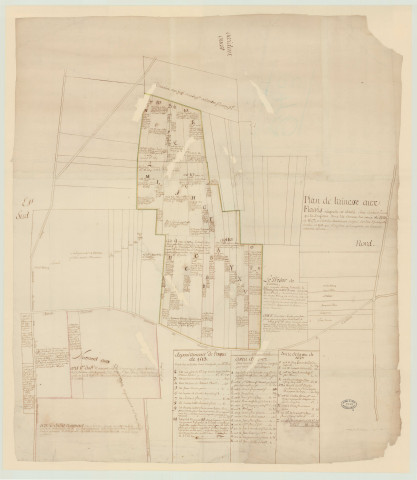 Flancourt-Catelon - Plan de l'ainesse aux Fleuris. *