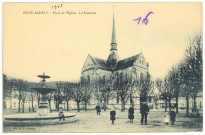 Andelys (Les). Petit Andely. - Place de l'Eglise - La Fontaine.