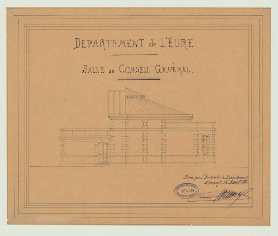 Evreux _"Salle du Conseil général" . Préfecture.