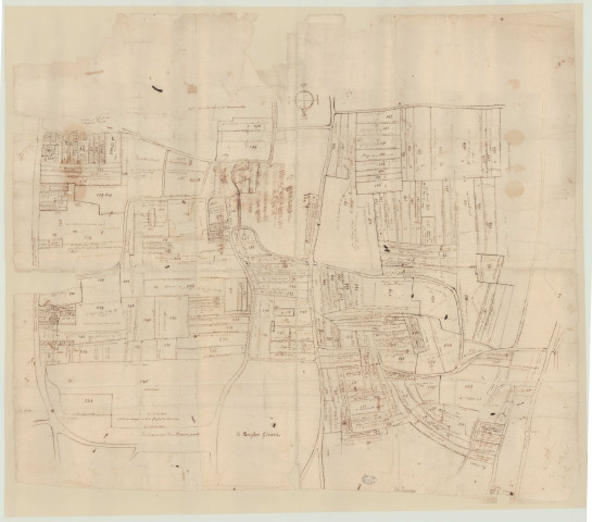 Neaufles-Auvergny - 1- Seigneurie et paroisse de Neaufles. "Carte n° 1 La Bretesche. n°4". * 2- "Paroisse et seigneurie de Neaufles.". * 3- "Paroisse et seigneurie de Neaufles où se trouve le village du Brouillard et celui de La Marnière. n° 6". * 4- "Paroisse et seigneurie de Neaufles. Partie de l'ainesse Beaumont, partie du tènement du Bas-la-Vallée". *