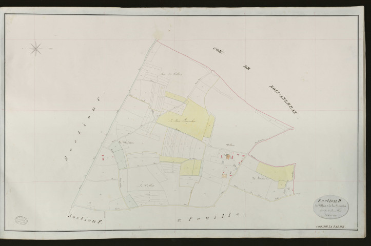 Barre-en-Ouche (La). Section D _ de Villiers et de la Nouvière _ 1re de 2 Feuilles