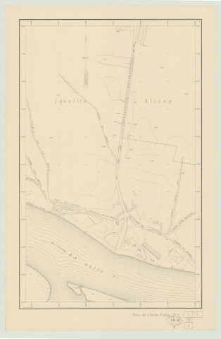 Pont-De-L'Arche _ CTRI _ Fond de plan topographique du Groupement régional des villes de Pont-de-l'Arche, Igoville, et Alizay, en 4 feuilles