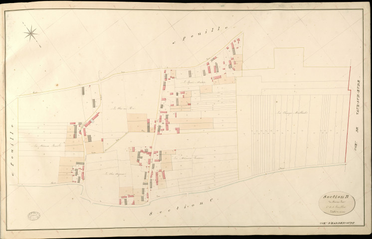 Hardencourt-Cocherel. Section B _ du Clos du Roi _ 5e de 6 Feuilles