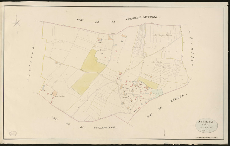 Saint-Laurent-des-Grès. Section B _ de Glatigny _ 1re de 2 Feuilles