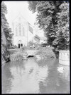 Façade ouest de l'ancienne église abbatiale du Breuil-Benoît, à Marcilly-sur-Eure (Eure)