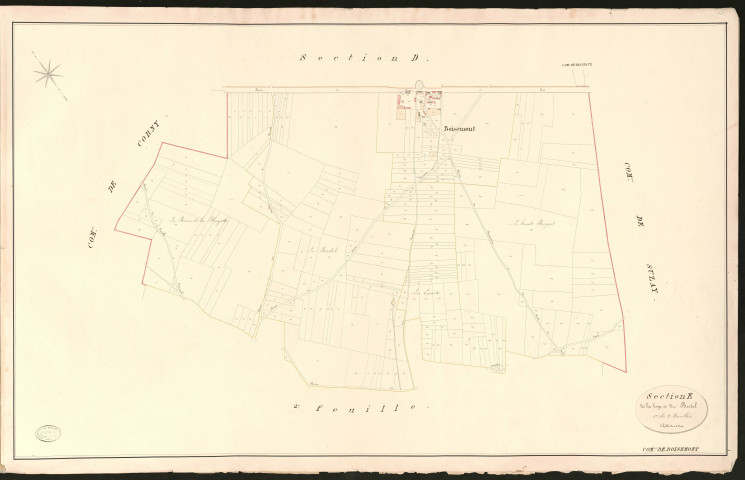 Boisemont. Section E _ de la Loge et du Bordel _ 1re de 2 Feuilles