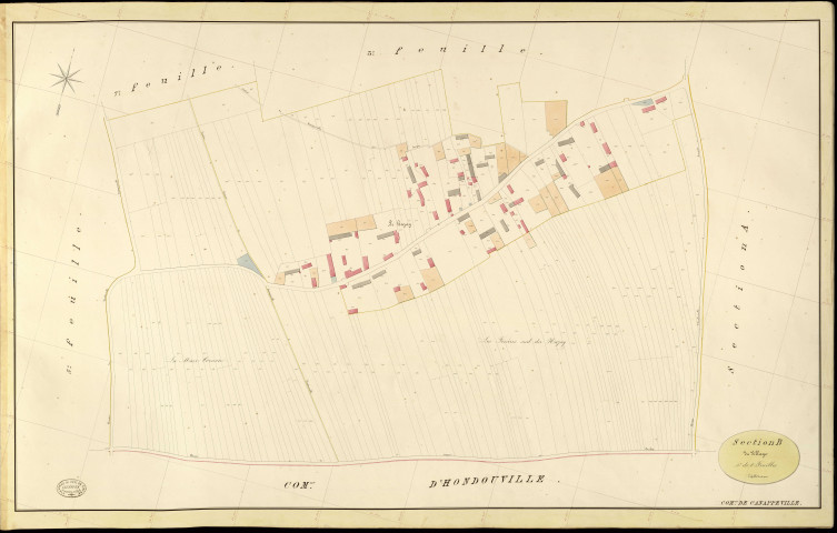 Canappeville. Section B _ du Village _ 4e de 8 Feuilles