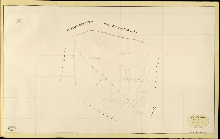 Epreville-près-le-Neubourg. Section B _ de Mare Rotoure _ 2e de 4 Feuilles