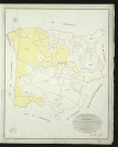 Ecaquelon. Tableau d'assemblage _ du Plan Parcellaire de la Commune d'Ecaquelon _ Canton de Montfort - Pontaudemer - Eure. _ Terminé sur le Terrain le 27 septembre 1831, sous l'administration de M. A Passy, Préfet _ M. Parnuit, Maire _ sous la Direction de M.Marel, Directeur des Contributions directes _ M. Le Fébure, Géomètre en Chef. _ Par M. Renault, Géomètre de 1re classe.
