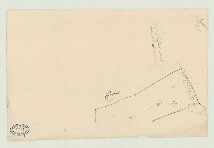 Bottereaux (Les) - Plans pour le dîmage des Bottereaux. *