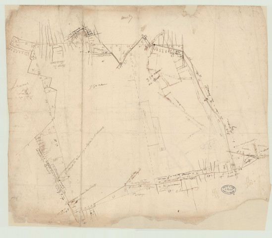 Saint-Laurent-des-Bois - Atlas de 20 plans terriers de la paroisse. *