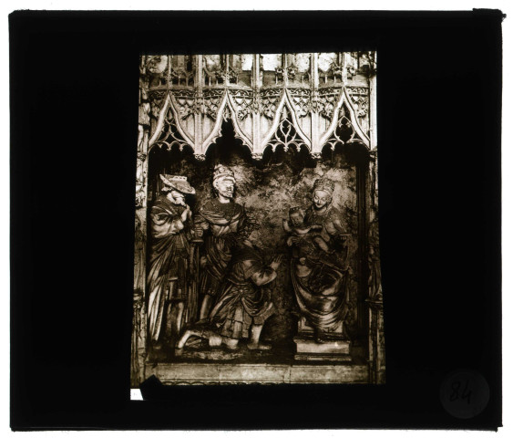 Cathédrale Notre-Dame de Chartres (Eure-et-Loir), pourtour du chœur, détail "Adoration des Mages".