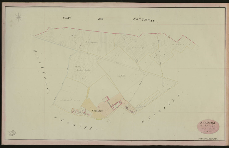 Cahaignes. Section A _ de la Fosse aux Grés _ 1re de 4 Feuilles