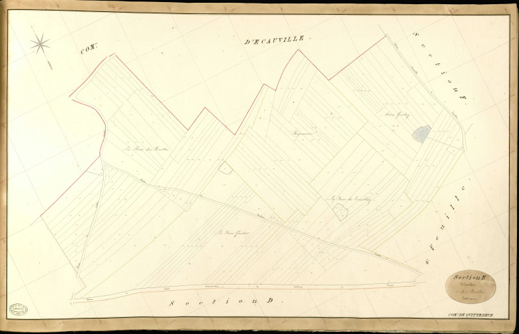 Quittebeuf. Section E _ d'Ecambose _ 1re de 3 Feuilles