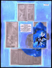 "Notre-Dame d'Évreux" du chanoine Bonnenfant, planche XLVII Cathédrale Notre-Dame d'Évreux (Eure), Triptyque de la chapelle de l'Immaculée Conception, ensemble du Triptyque ouvert, les volets fermés, les volets de droite et de gauche.