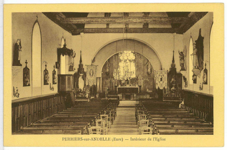 Perriers-sur-Andelle. Intérieur de l'Eglise.