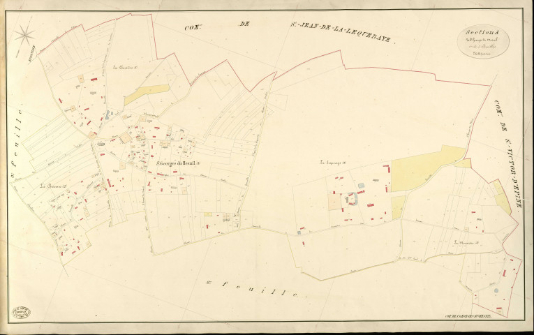 Saint-Georges-du-Mesnil. Section A _ de St Georges du Mesnil _ 1re de 3 Feuilles