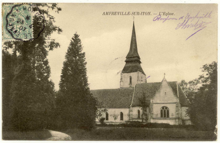 Amfreville-sur-Iton. L'église.
