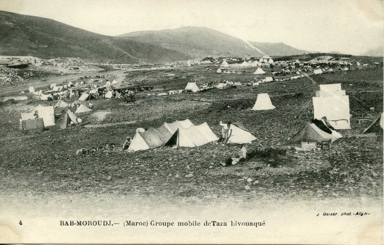 BAB-MOROUDJ. - (Maroc) Groupe mobile de Taza bivouaqué