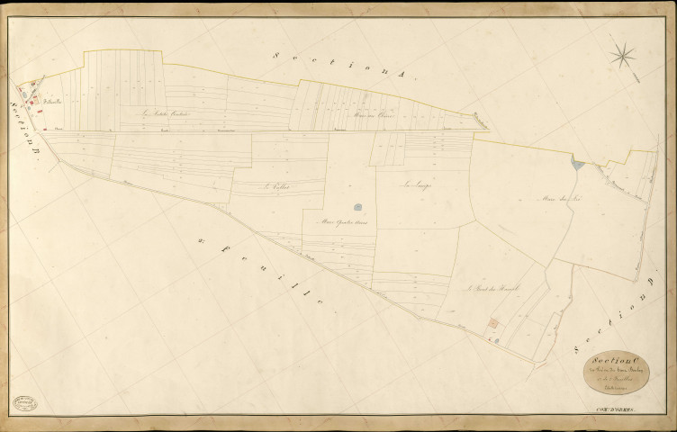 Ormes. Section C _ du Pré et du haut Boulay _ 1re de 2 Feuilles